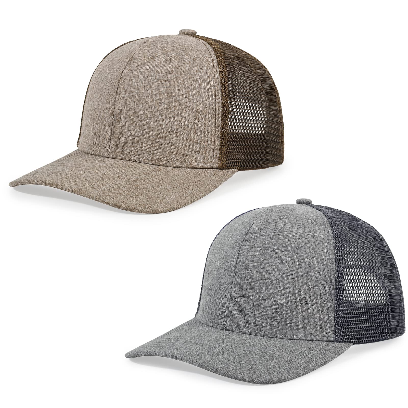 kozinu Unisex Trucker Hats Blank Mesh Snapback Hats Sport Plain Baseball Caps Adjustable Fitted Hat