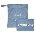 Whole Works 2-Pack Premium Wet Bags for Pool Gear and Wet Swimsuits – Waterproof & Watertight Leak-Proof Odor-Proof Machine Washable - Dry Bags for Wet Towels and Swimwear Beach Gear