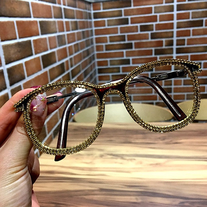Fashion Diamond-Studded Square Sunglasses for Women