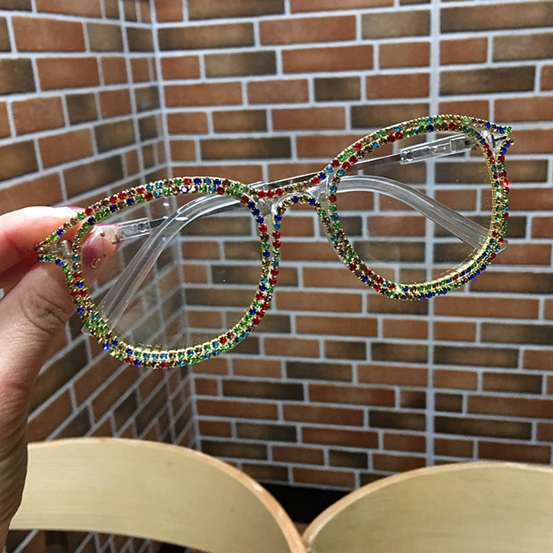 Fashion Diamond-Studded Square Sunglasses for Women
