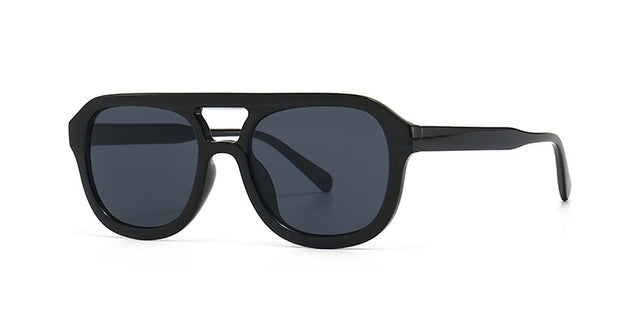 Retro Yellow Lens Aviator Sunglasses for Women