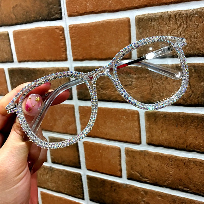Fashion Diamond-Studded Square Sunglasses for Women