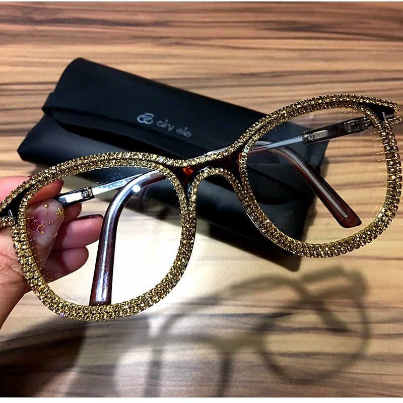 Fashion Diamond-Studded Square Sunglasses for Women