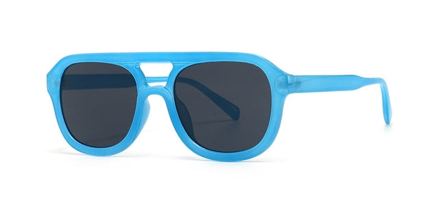 Retro Yellow Lens Aviator Sunglasses for Women