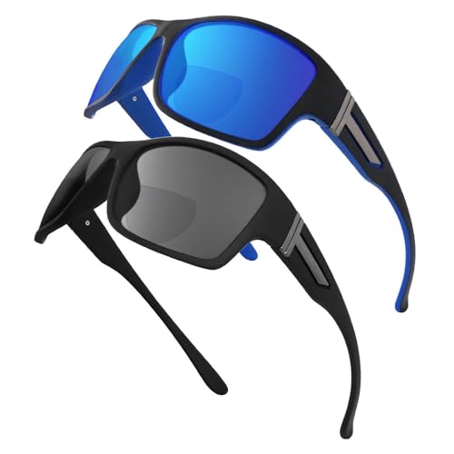YOBOCO Bifocal Sunglasses for Men - Reading Sunglasses with Readers Built in Reader Sunglasses Men for Cycling/Driving 3.0 glasses