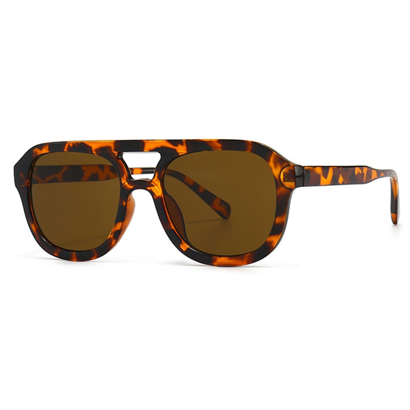 Retro Yellow Lens Aviator Sunglasses for Women