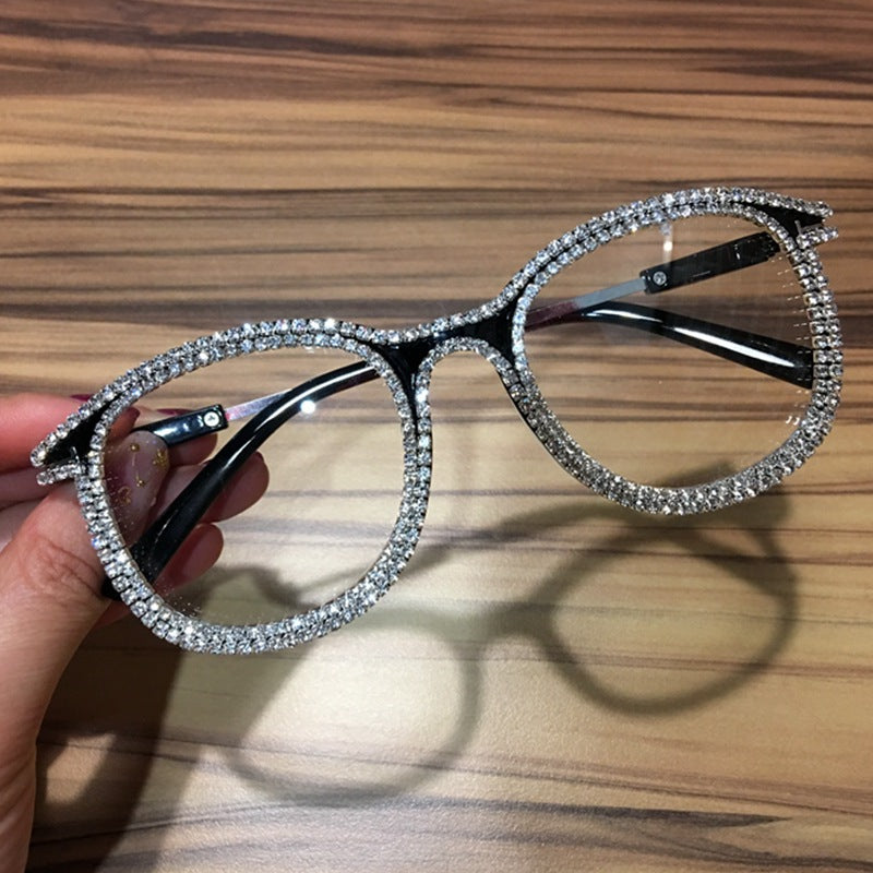 Fashion Diamond-Studded Square Sunglasses for Women