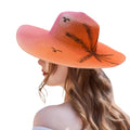 Yunkctuk Womens Beach Floppy Sun Hat Summer Straw Hat Wide Brim UPF 50 Hats Foldable Sunhats for Women Men UV Protection Packable Fashionable Printed Travel Hats